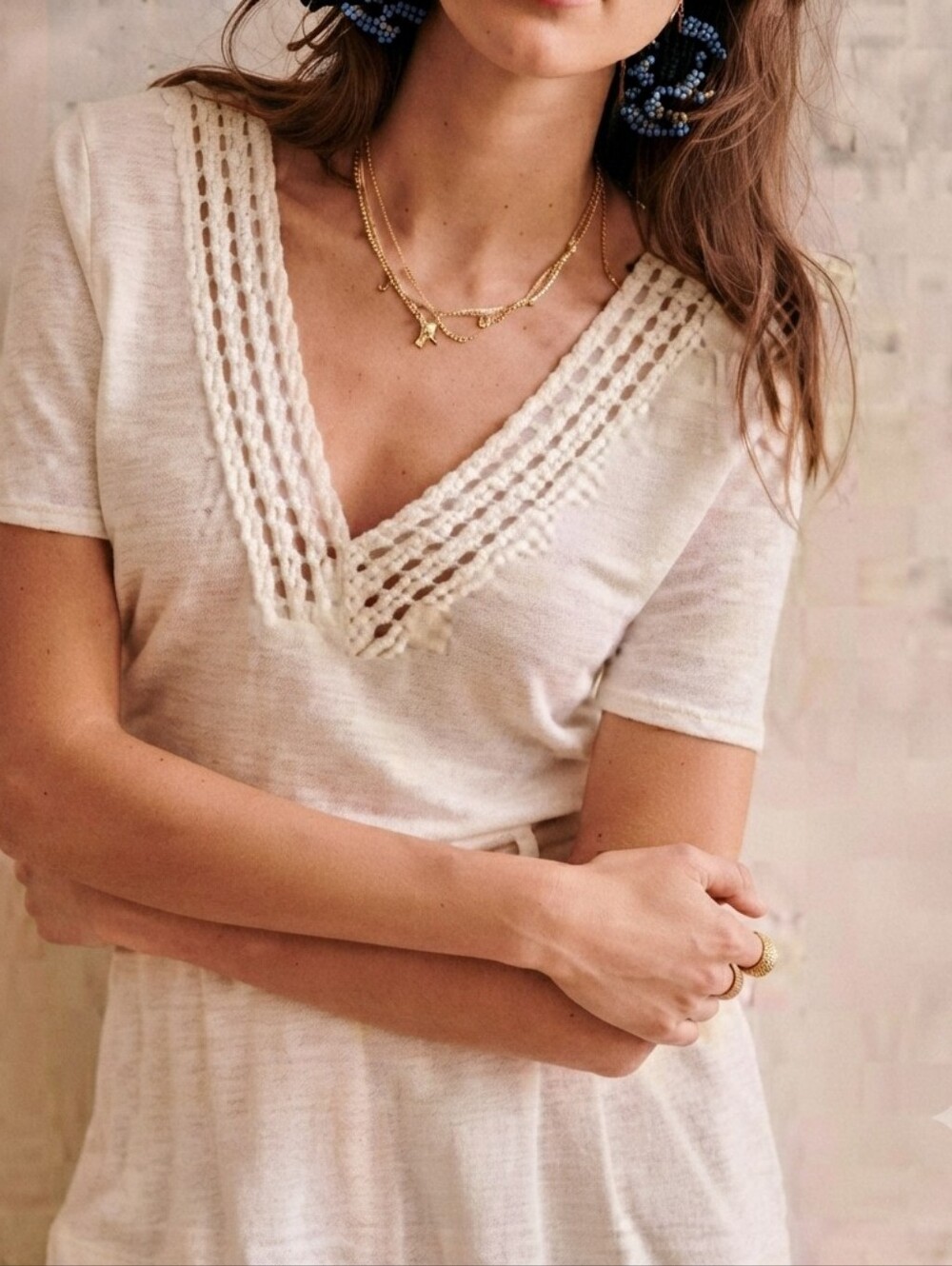 Sezane Miranda Top in Ecru
